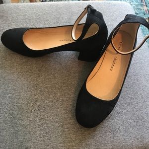 Chinese Laundry Black Block Heel Ankle Strap - 9